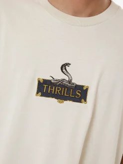 Online Thrills Above It All Oversize Fit Tee - Light Grey LightGrey