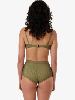 Fashion Thrills Alba Rib Boy Leg Bikini Bottom - Pickle Green PickleGreen