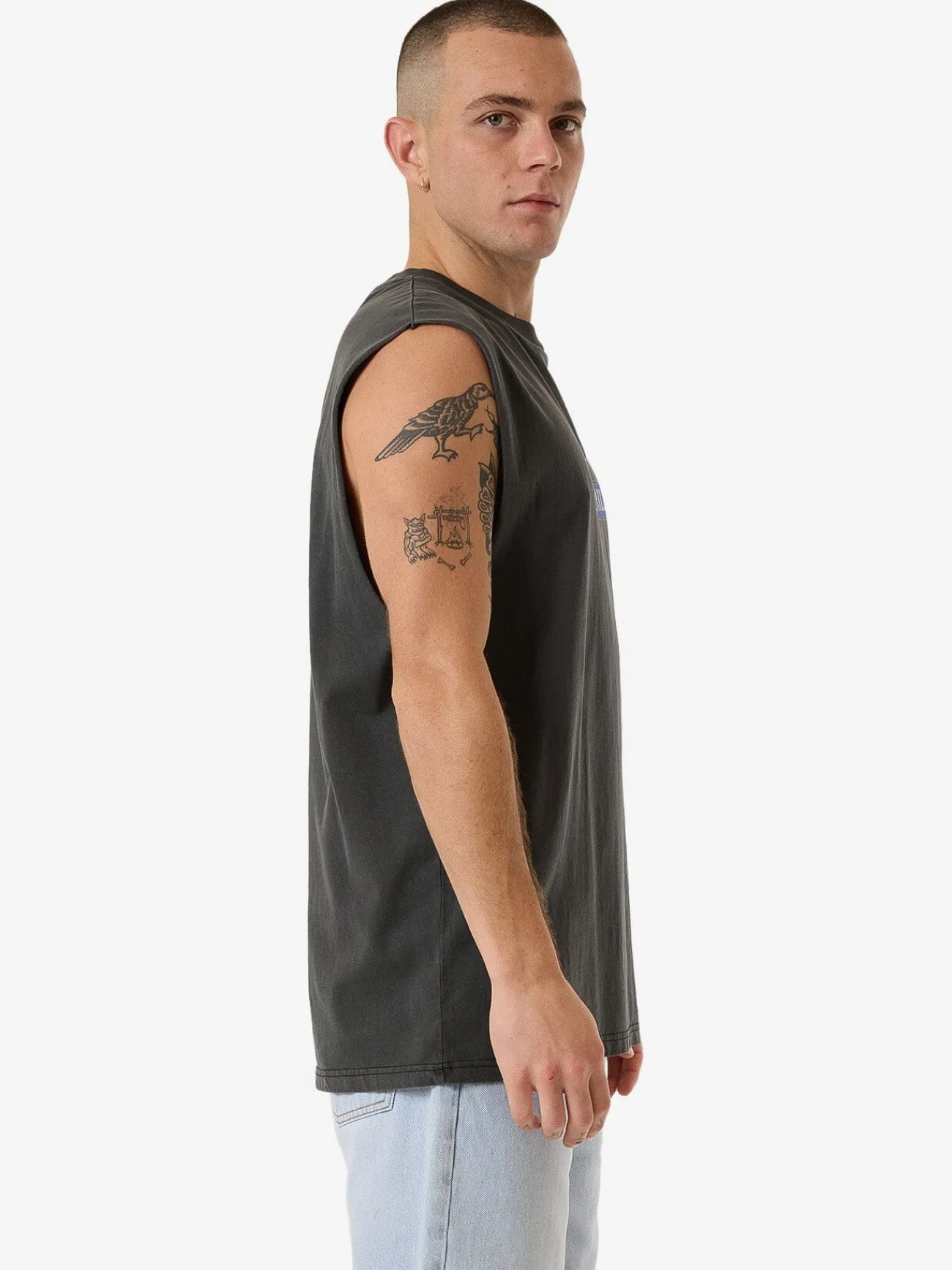 Outlet Thrills Allegiance Merch Fit Muscle Tee - Merch Black MerchBlack