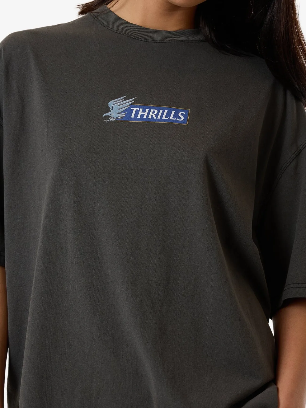 Clearance Thrills Allegiance Oversized Tee - Merch Black MerchBlack