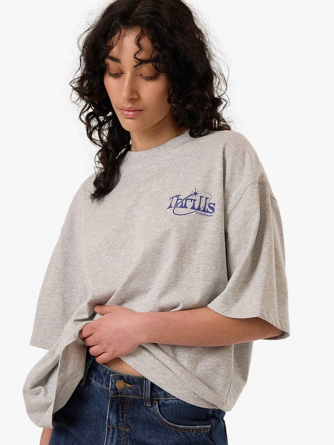 Sale Thrills Ambient Connection Oversized Tee - Snow Marle SnowMarle