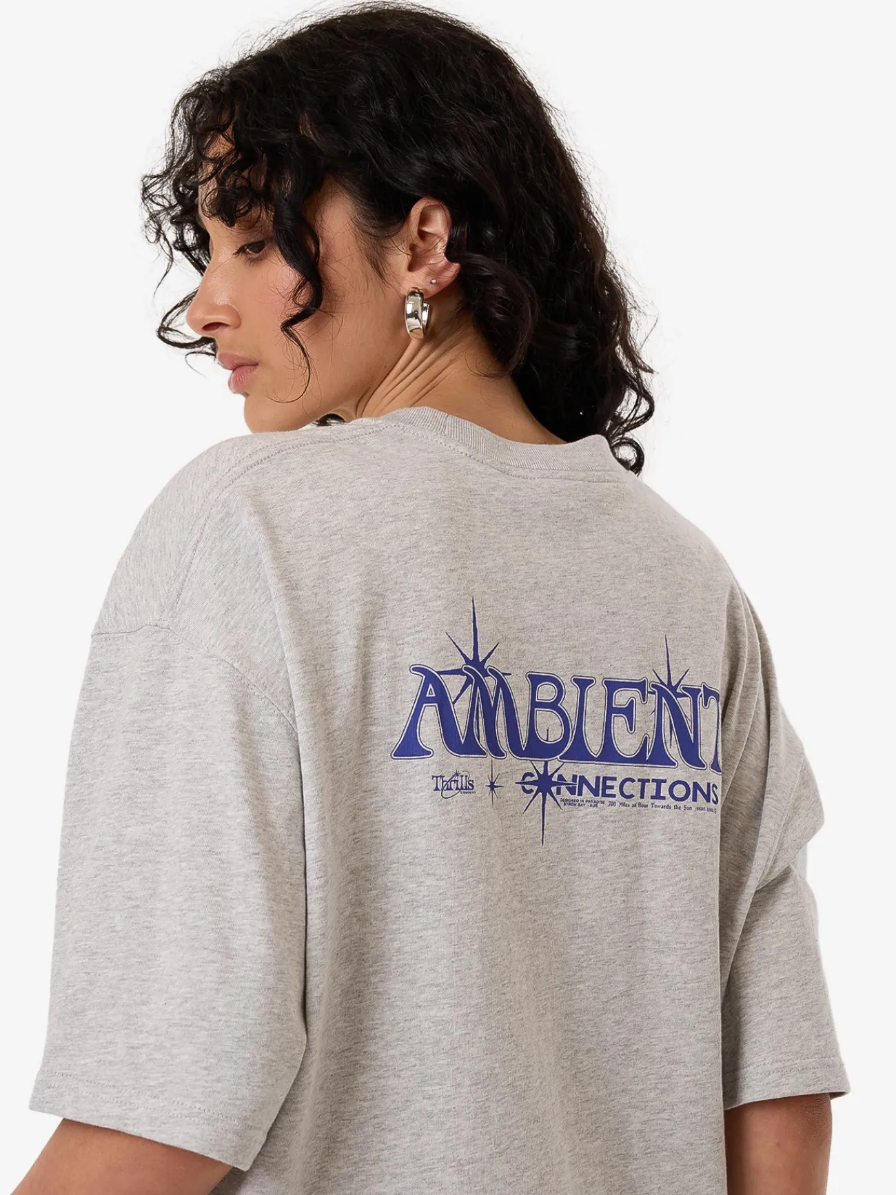 Sale Thrills Ambient Connection Oversized Tee - Snow Marle SnowMarle