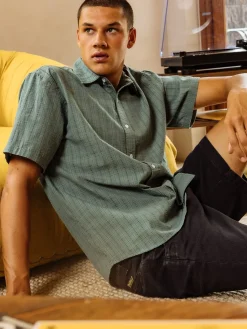 New Thrills Ambient Connections Short Sleeve Shirt - Chinois Green ChinoisGreen