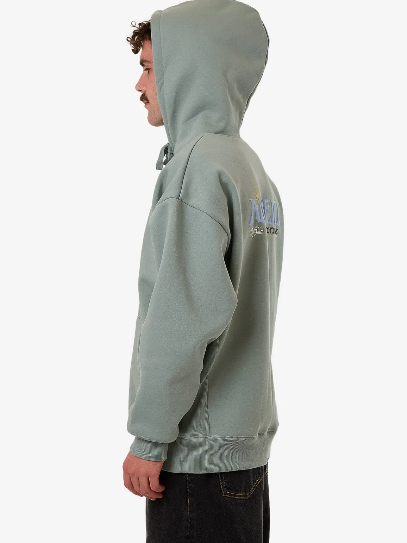 Fashion Thrills Ambient Connections Slouch Pull On Hood - Chinois Green ChinoisGreen