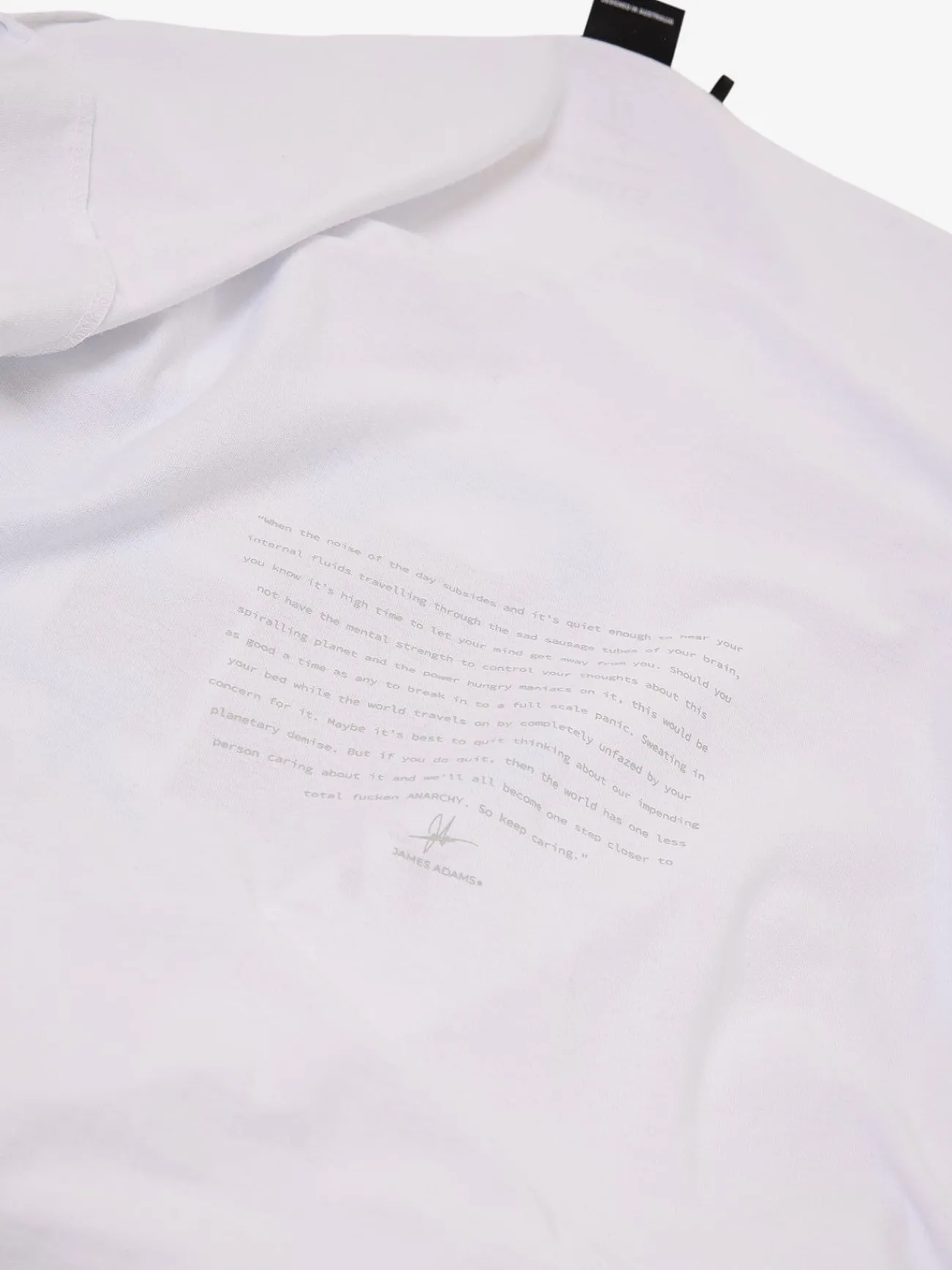 Discount Thrills Anarchy JAMES ADAMS Merch Fit Tee - White