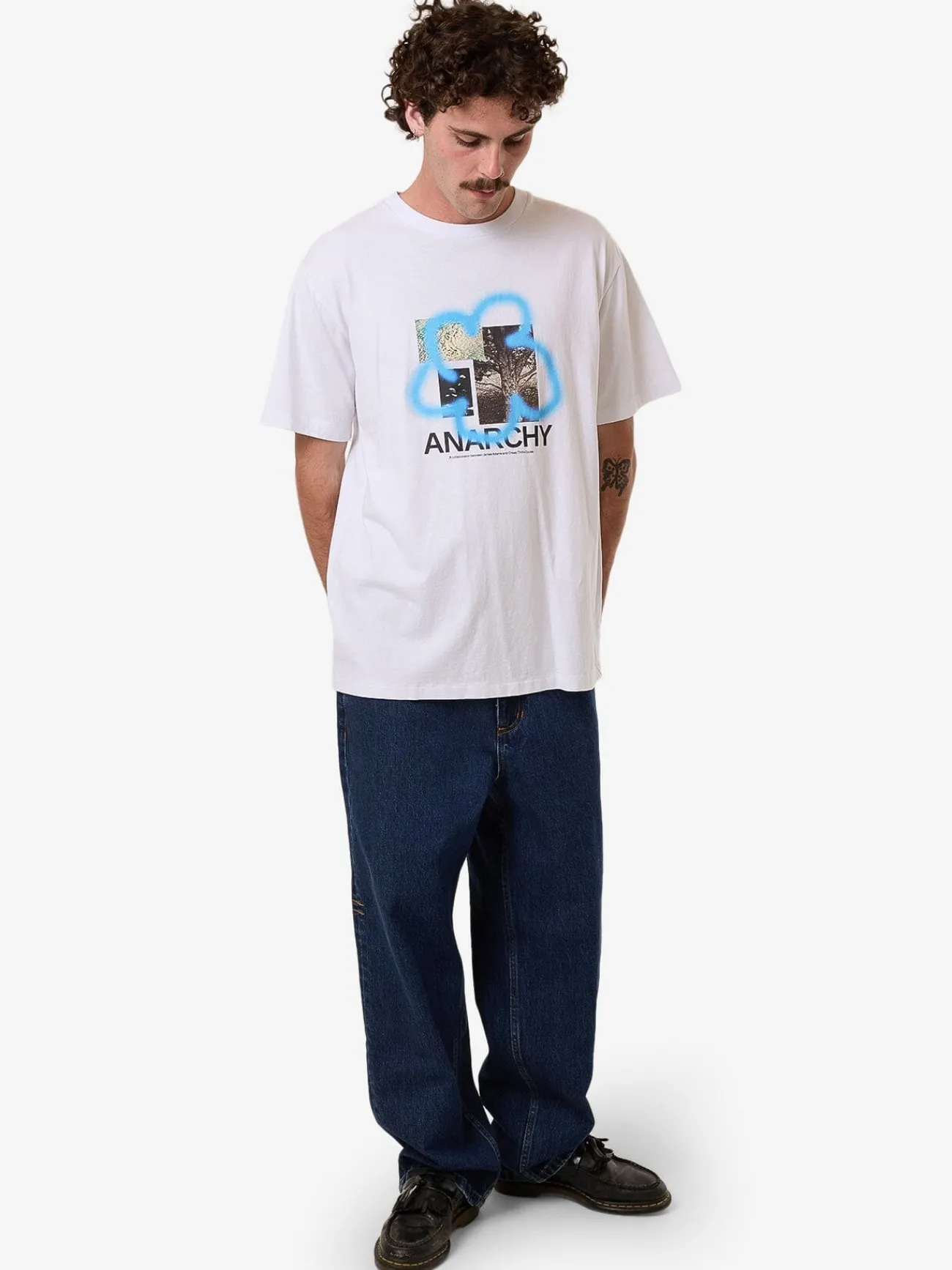 Discount Thrills Anarchy JAMES ADAMS Merch Fit Tee - White