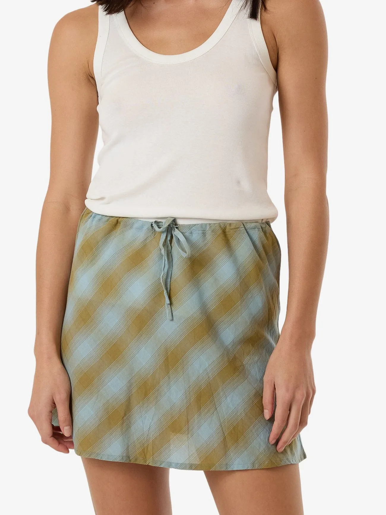 Fashion Thrills Ansley Bias Skirt - Stone Blue StoneBlue
