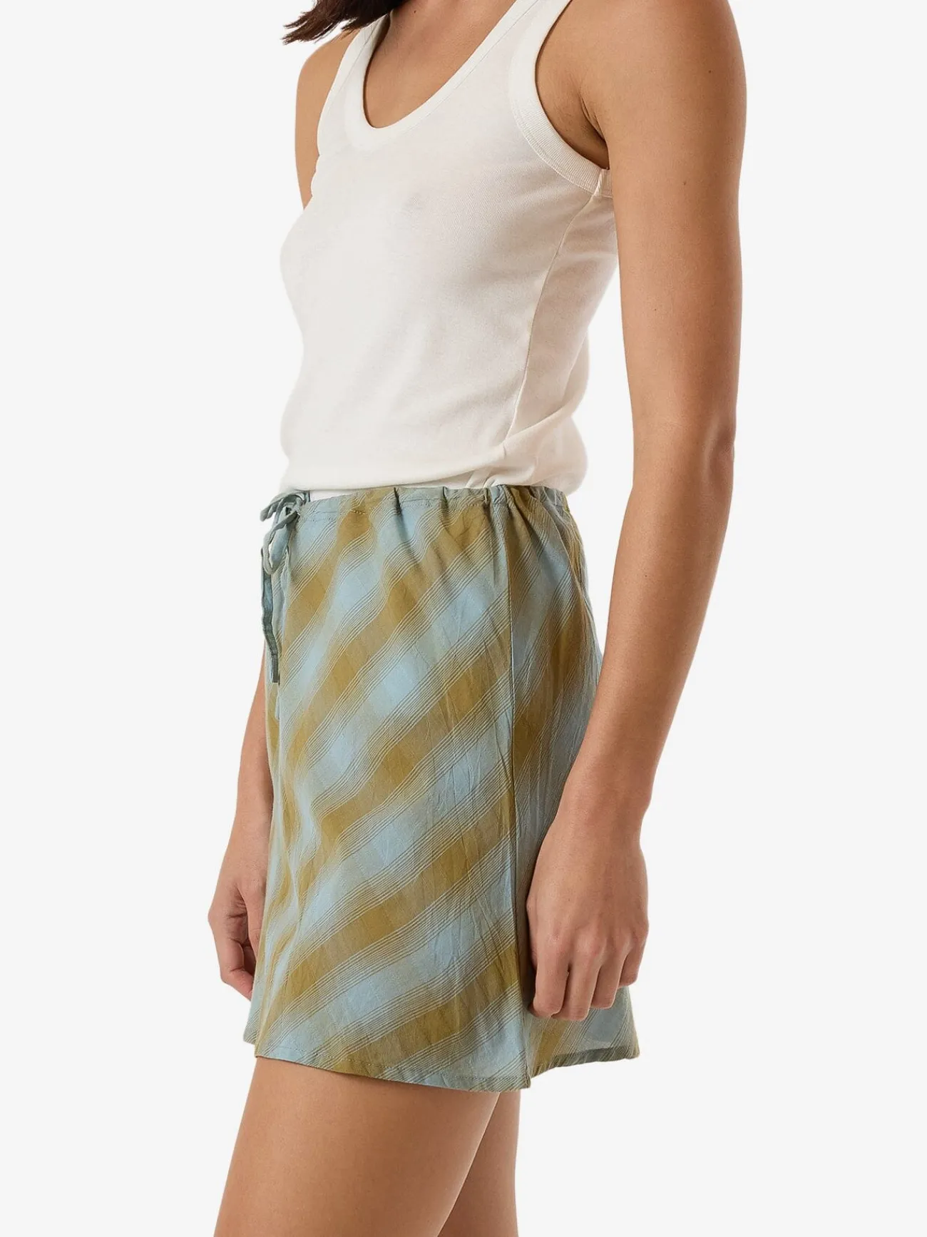 Fashion Thrills Ansley Bias Skirt - Stone Blue StoneBlue