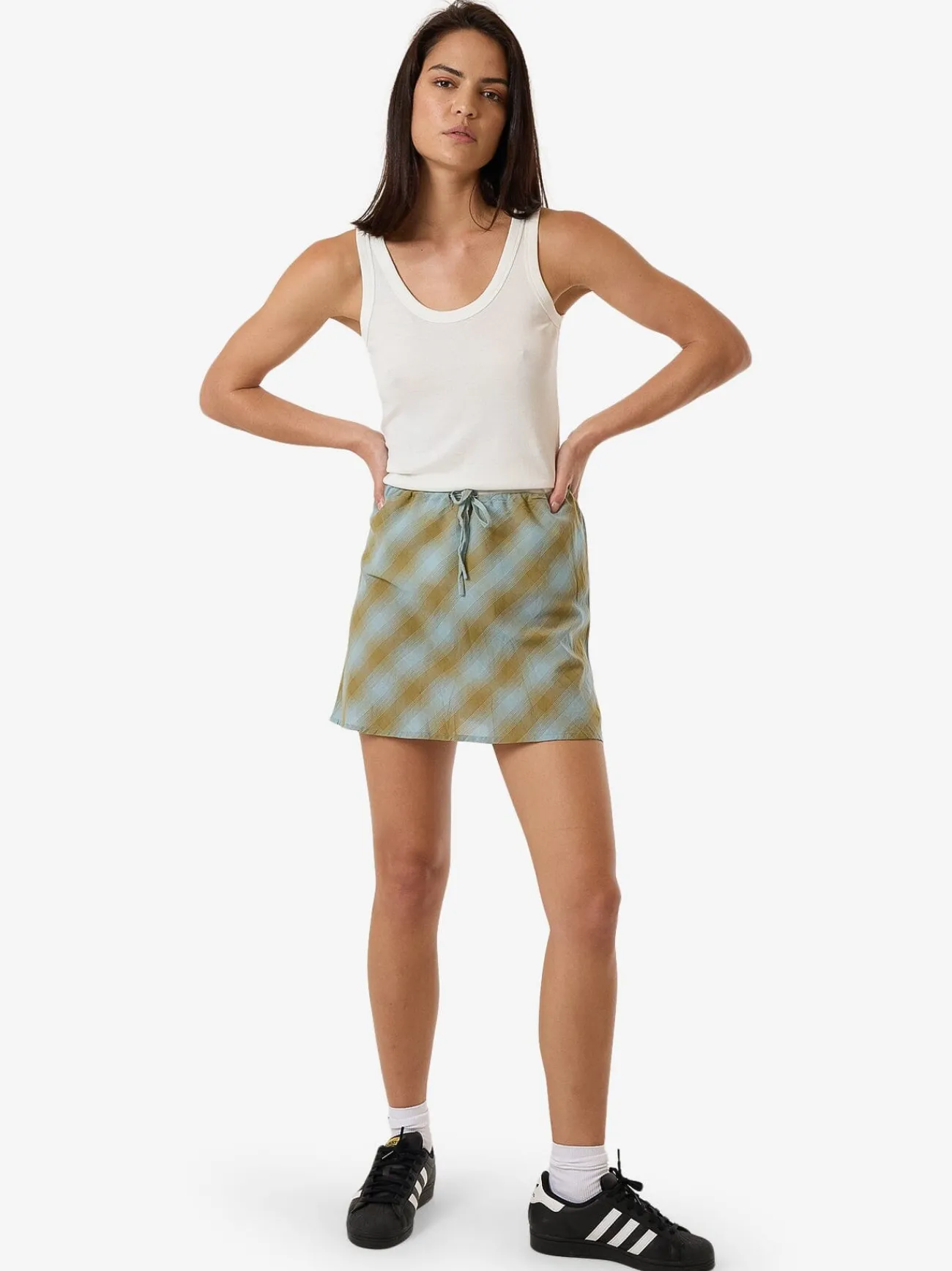 Fashion Thrills Ansley Bias Skirt - Stone Blue StoneBlue