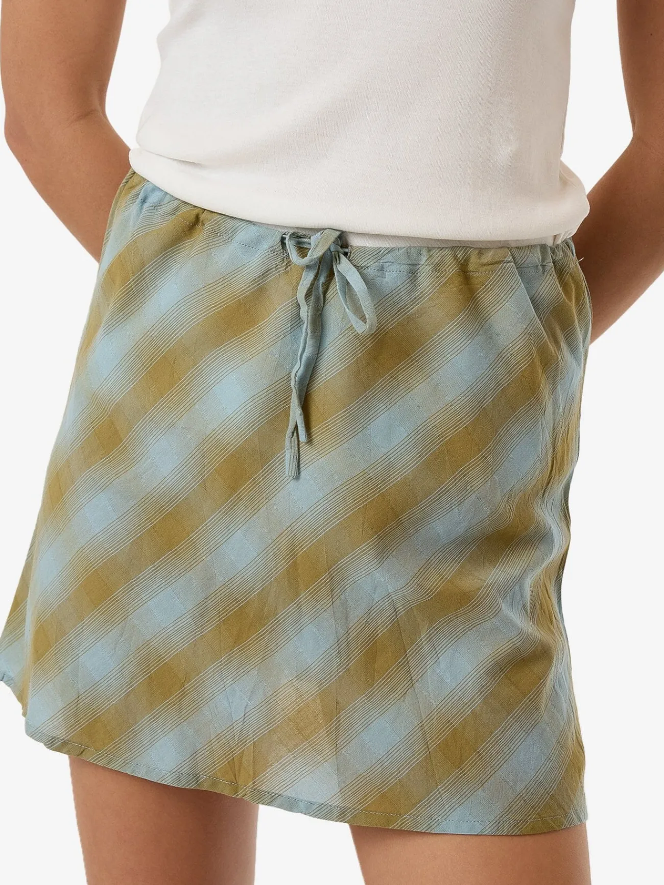 Fashion Thrills Ansley Bias Skirt - Stone Blue StoneBlue