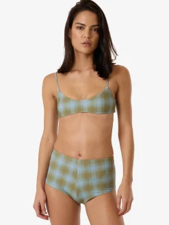 Hot Thrills Ansley Boy Leg Bikini Bottom - Blue Stone BlueStone
