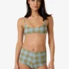 Discount Thrills Ansley Crop Bikini Top - Blue Stone BlueStone