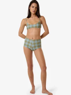 Discount Thrills Ansley Crop Bikini Top - Blue Stone BlueStone