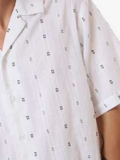 Outlet Thrills Anytime Bowling Shirt - Dirty White DirtyWhite