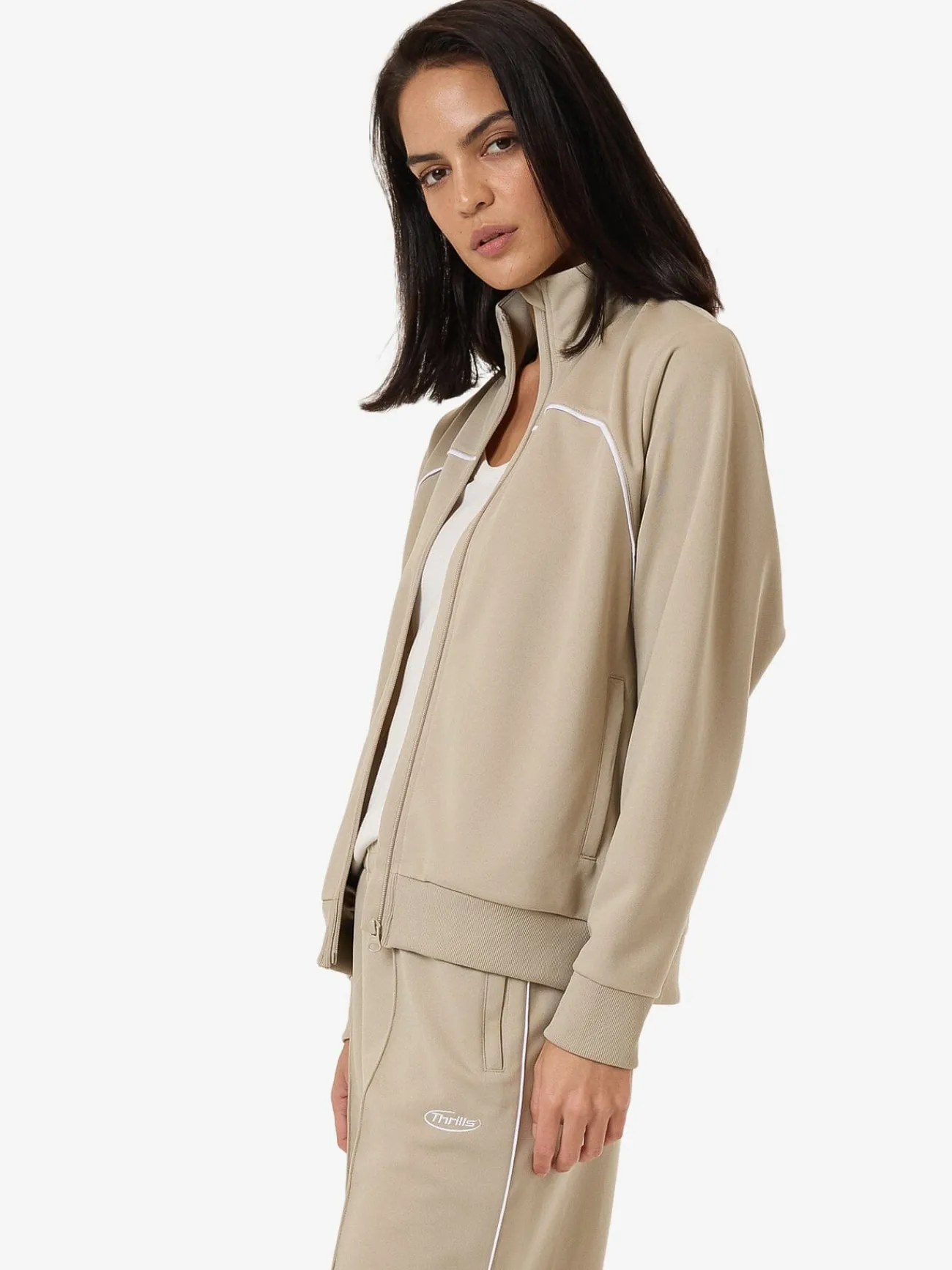 Discount Thrills Arena Tricot Track Jacket - Stone