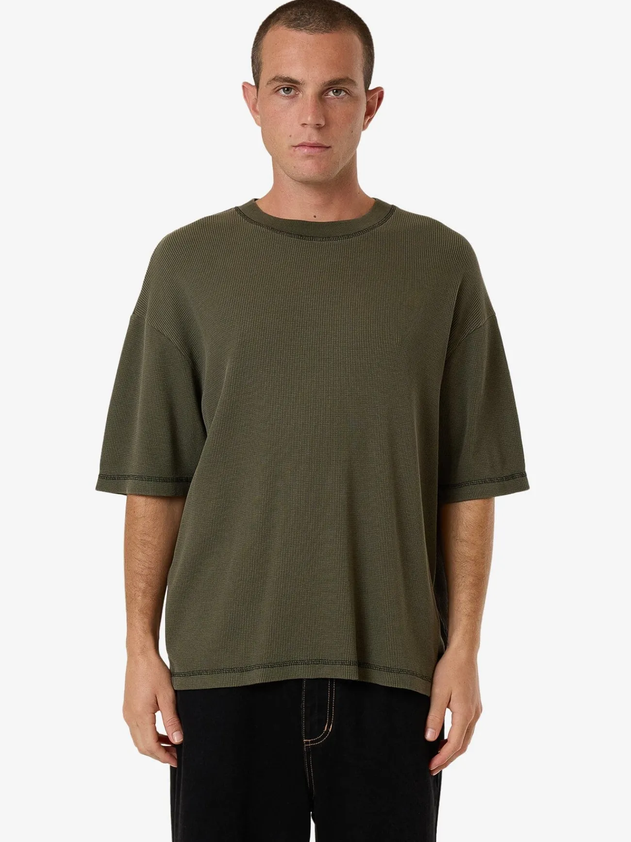Sale Thrills Arts & Industrial Box Fit Oversize Short Tee - Grape Leaf GrapeLeaf