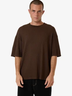 Fashion Thrills Arts & Industrial Box Fit Oversize Short Tee - Postal Brown PostalBrown