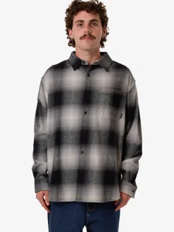 Best Thrills Barrio Long Sleeve Flannel Shirt - Black