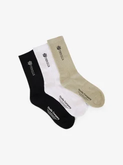 Sale Thrills Be Adorned 3 Pack Sock - White - Black - Overcast