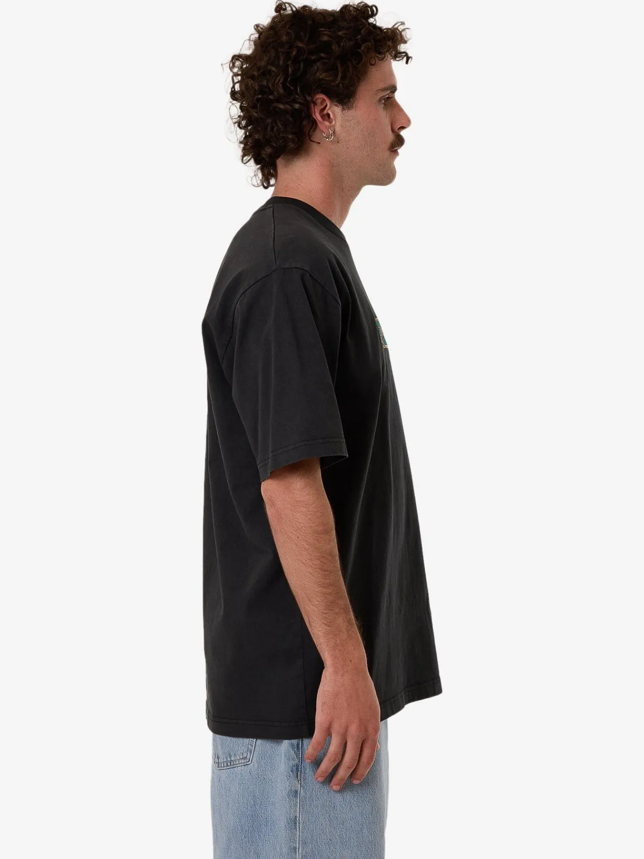 Fashion Thrills Behind It All Oversize Fit Tee - Pirate Black PirateBlack