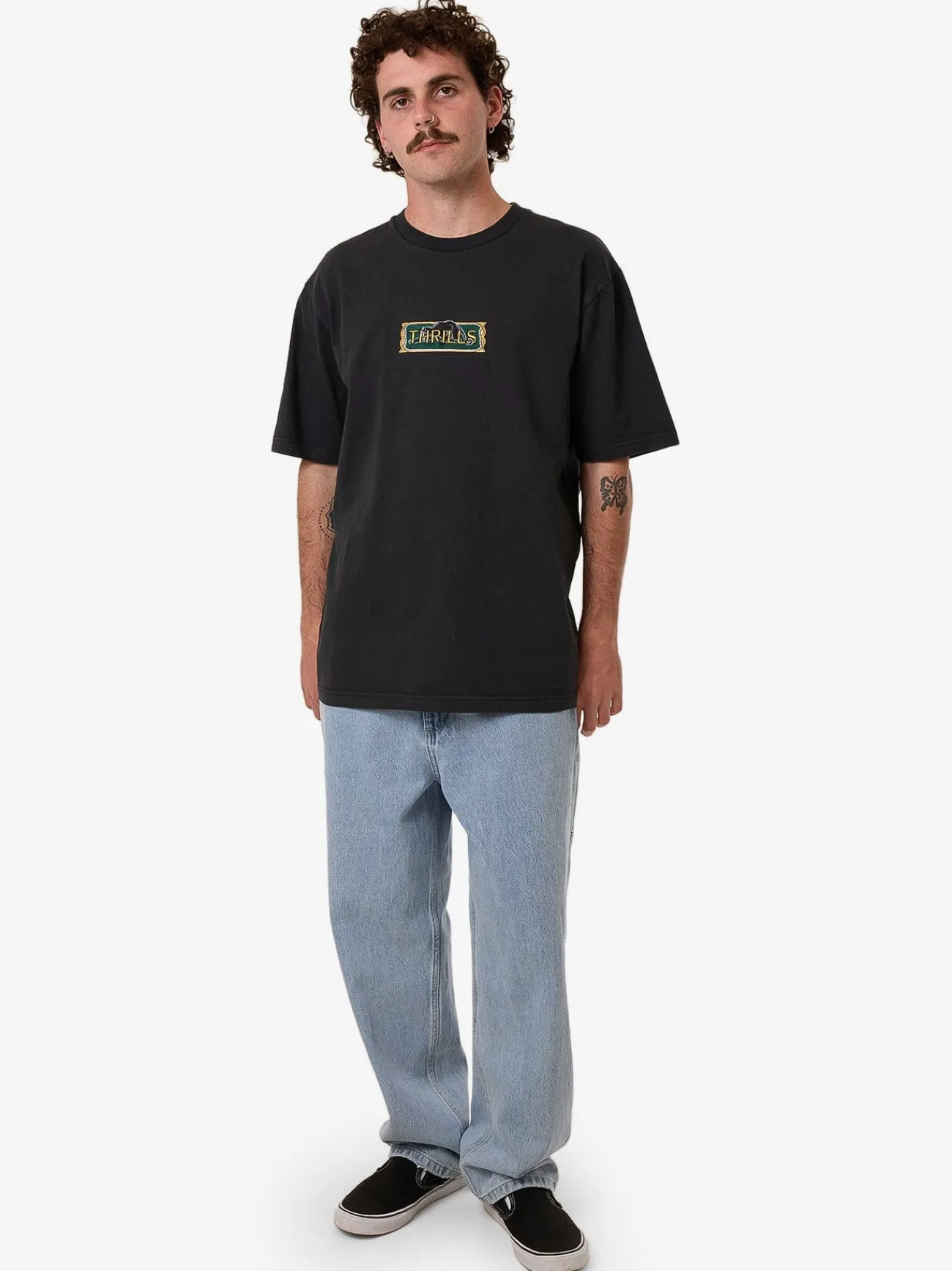 Fashion Thrills Behind It All Oversize Fit Tee - Pirate Black PirateBlack