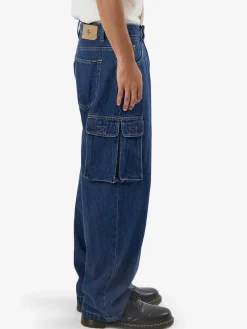 Hot Thrills Big Slacker Denim Cargo Jean - Union Blue UnionBlue