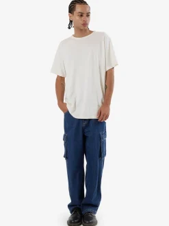 Hot Thrills Big Slacker Denim Cargo Jean - Union Blue UnionBlue