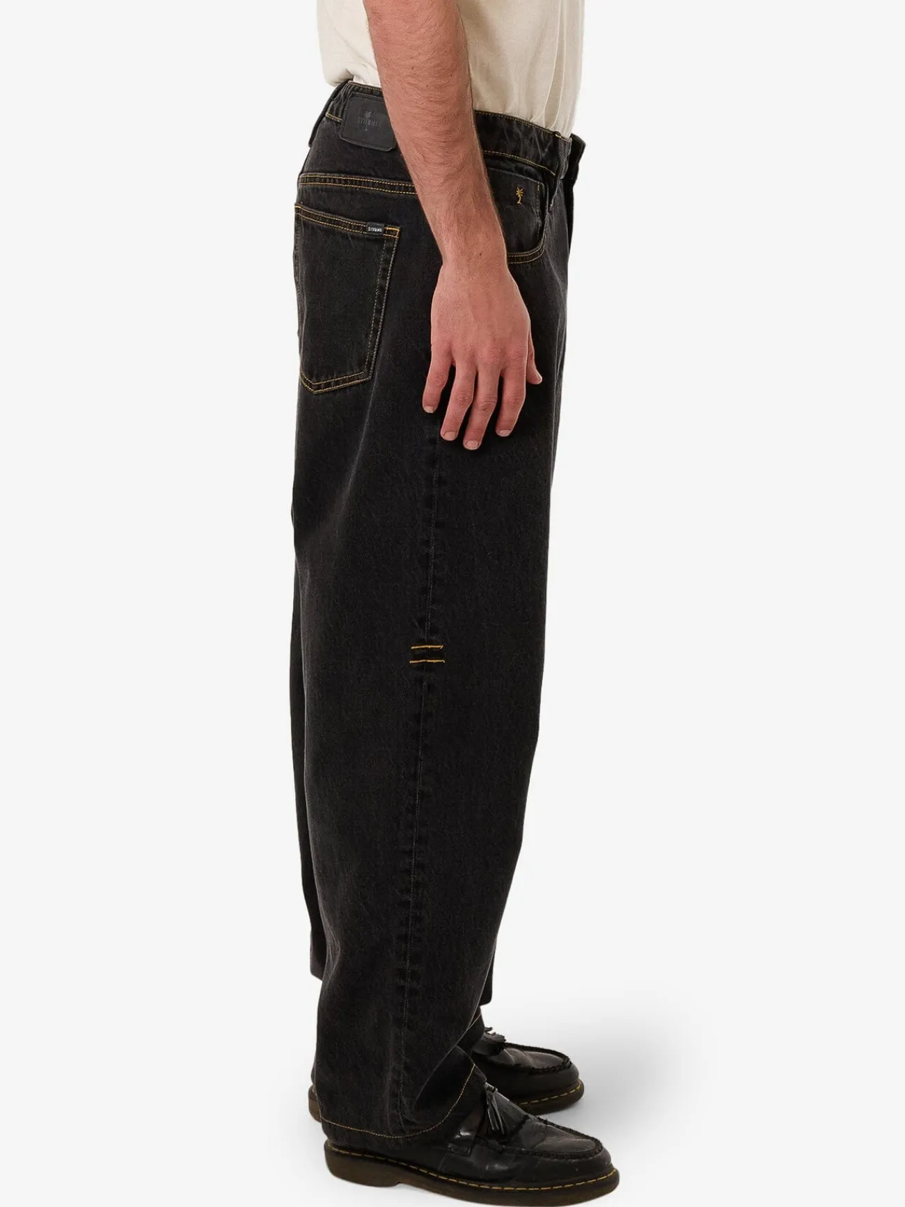 Clearance Thrills Big Slacker Denim Jean - Black Bull BlackBull