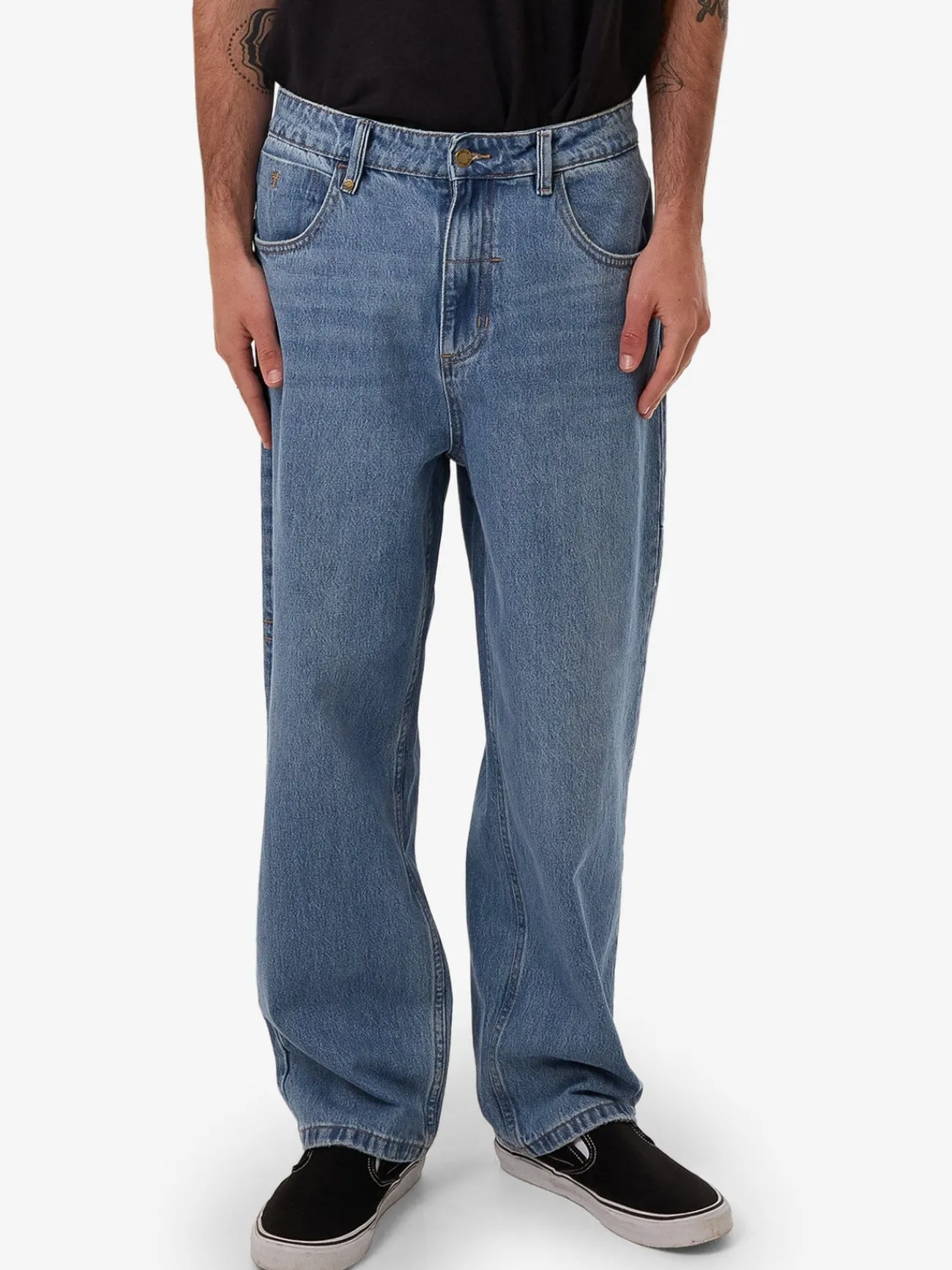 New Thrills Big Slacker Denim Jean - Dark Dust Blue DarkDustBlue