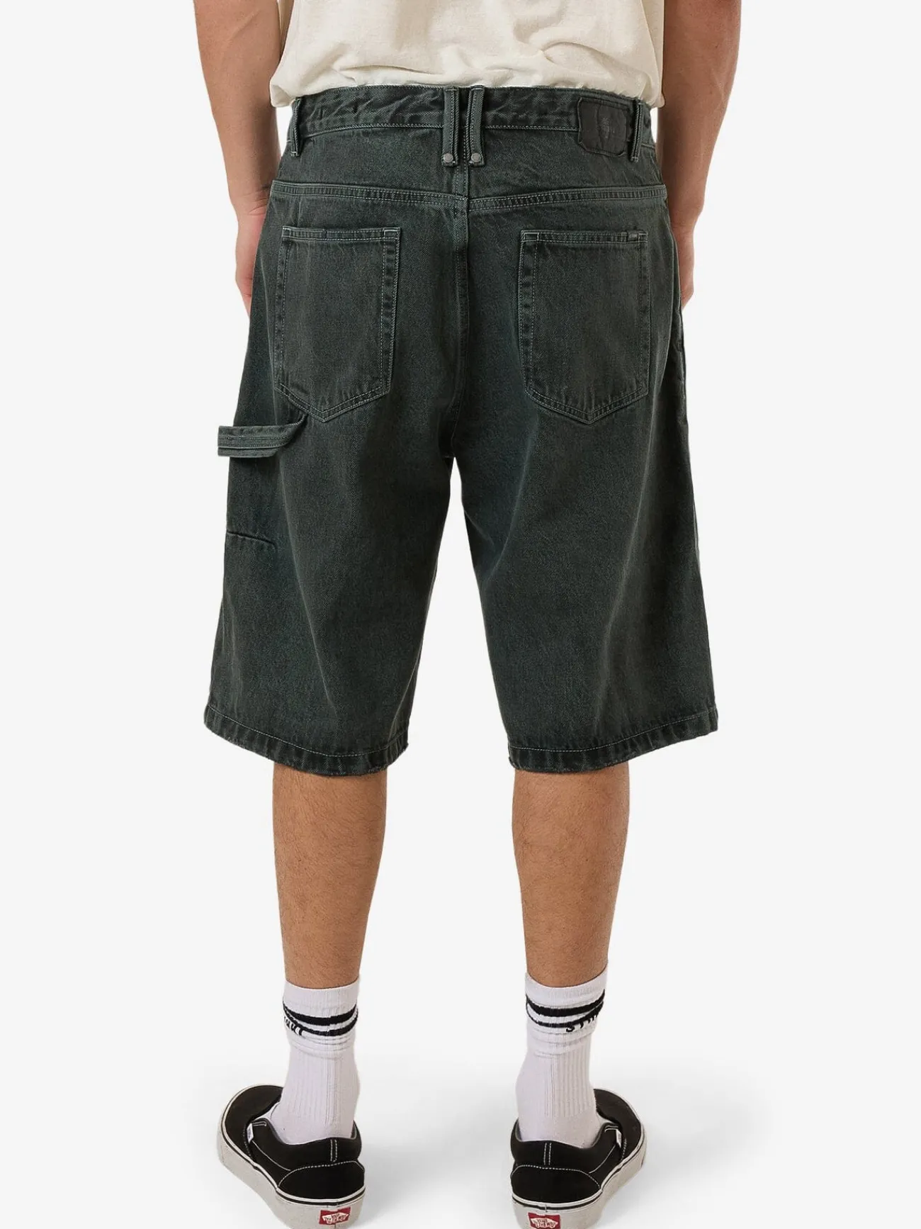 Clearance Thrills Big Slacker Denim Short - Dark Forest DarkForest