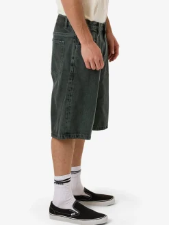 Clearance Thrills Big Slacker Denim Short - Dark Forest DarkForest