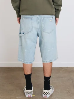 Best Thrills Big Slacker Denim Short - Dirty Ash Blue DirtyAshBlue