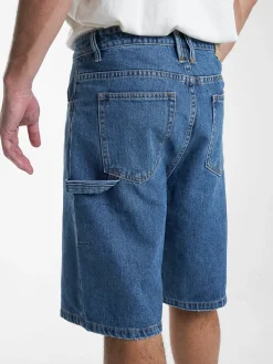 Discount Thrills Big Slacker Denim Short - Rinsed Blues RinsedBlues