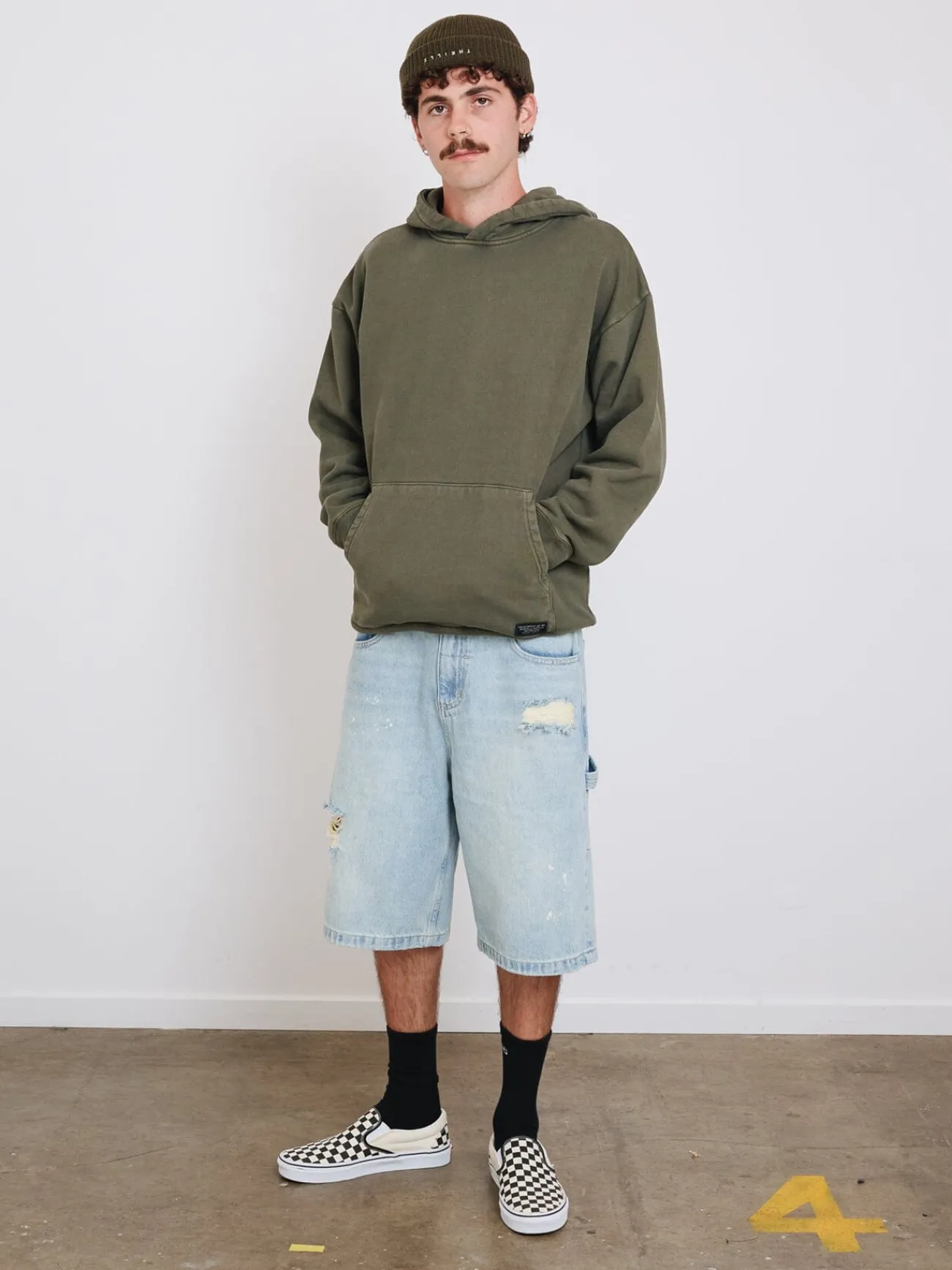 Best Thrills Big Slacker Denim Short - Dirty Ash Blue DirtyAshBlue