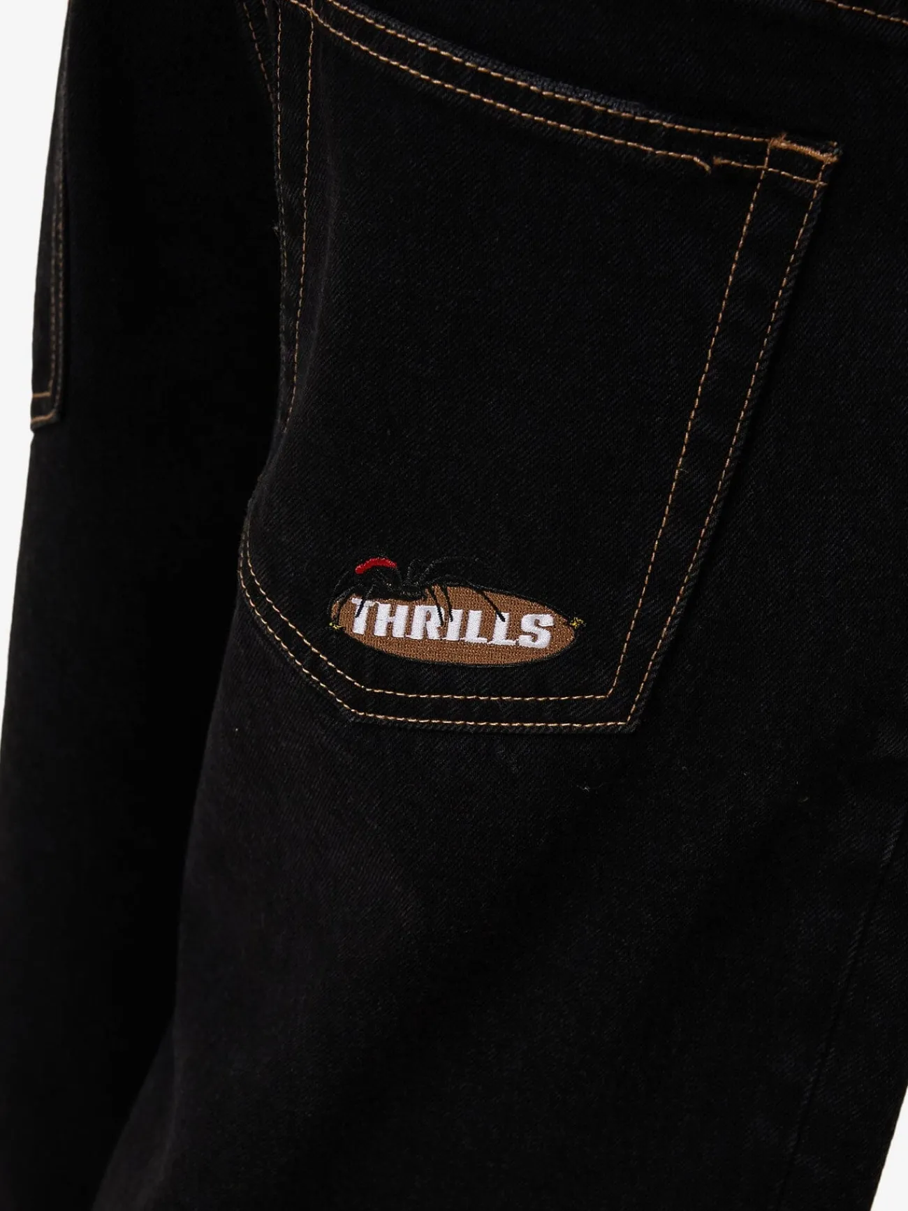 Hot Thrills Big Slacker Denim Short - Black Rinse BlackRinse