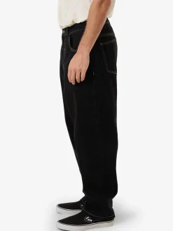 Sale Thrills Big Slacker Embro Denim Jean - Black Rinse BlackRinse