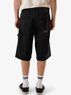 Sale Thrills Big Slacker Existence Embro Denim Short - Aged Black AgedBlack