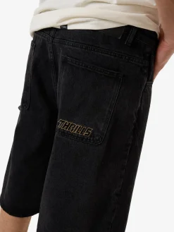 Sale Thrills Big Slacker Existence Embro Denim Short - Aged Black AgedBlack