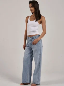 Hot Thrills Billie Low Baggie Jean - Ash Blue AshBlue