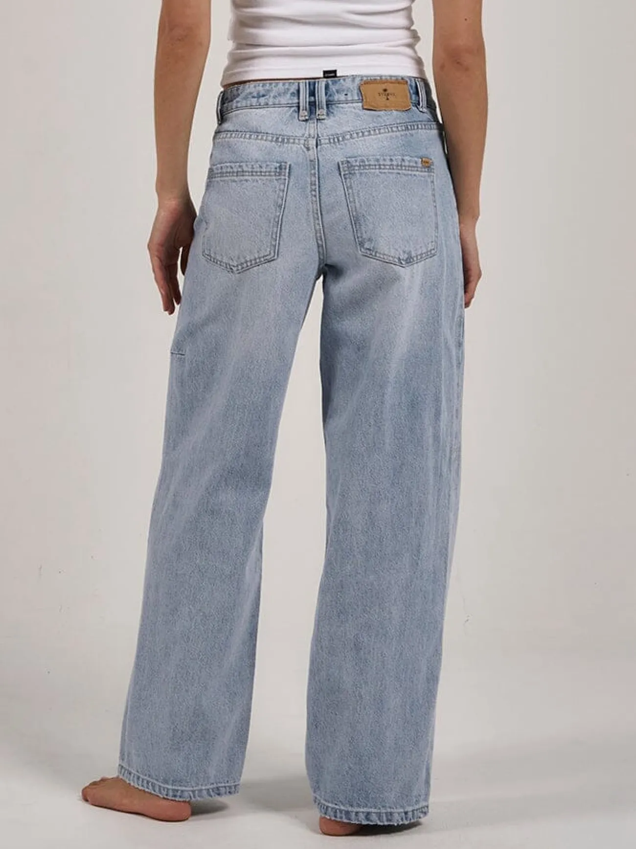 Hot Thrills Billie Low Baggie Jean - Ash Blue AshBlue