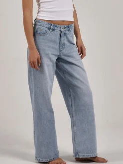 Hot Thrills Billie Low Baggie Jean - Ash Blue AshBlue