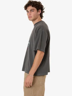 Clearance Thrills Bitter End Box Fit Oversize Short Tee - Merch Black MerchBlack
