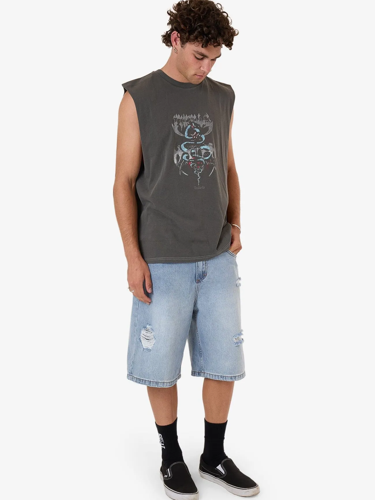 Hot Thrills Bitter End Merch Fit Muscle Tee - Merch Black MerchBlack