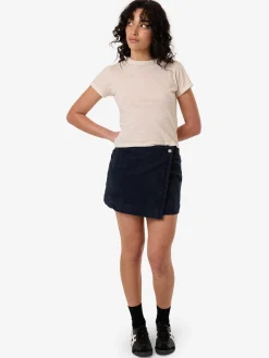 Best Thrills Blends Jacquard Marley Wrap Skirt - Indigo Overdye IndigoOverdye