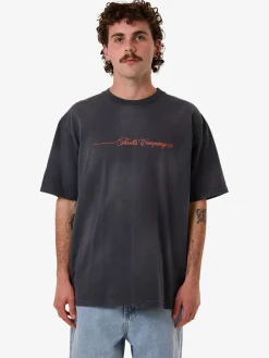 Hot Thrills Blends Oversize Fit Tee - India Ink Fade IndiaInkFade