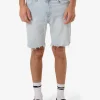 Fashion Thrills Bones Denim Short - Ether Blue EtherBlue