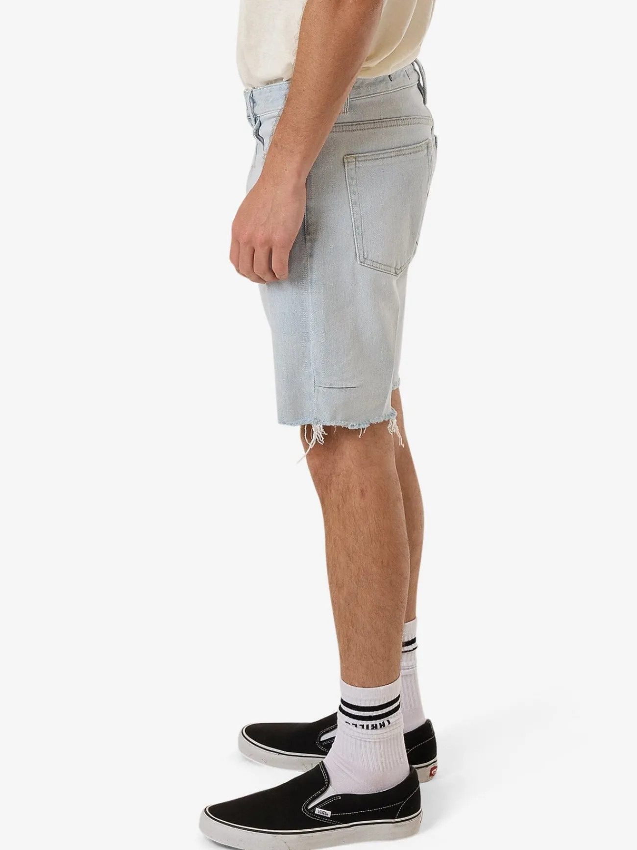 Fashion Thrills Bones Denim Short - Ether Blue EtherBlue