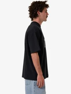 Discount Thrills Born To Fly Box Fit Oversize Tee - Washed Black WashedBlack