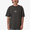 Discount Thrills Born To Fly Embro Oversize Fit Tee - Merch Black MerchBlack