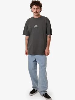 Discount Thrills Born To Fly Embro Oversize Fit Tee - Merch Black MerchBlack